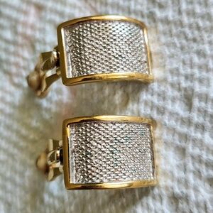 Premier USA Gold Silver Clip On Earrings Cuff Links